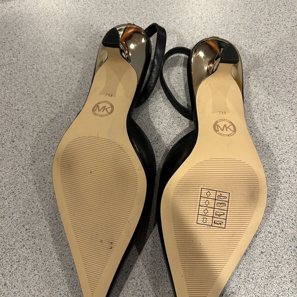 Michael Kors Women's Luna Slingback Kitten-Heel Pumps Black Size 8.5 New In Box - Picture 5 of 7